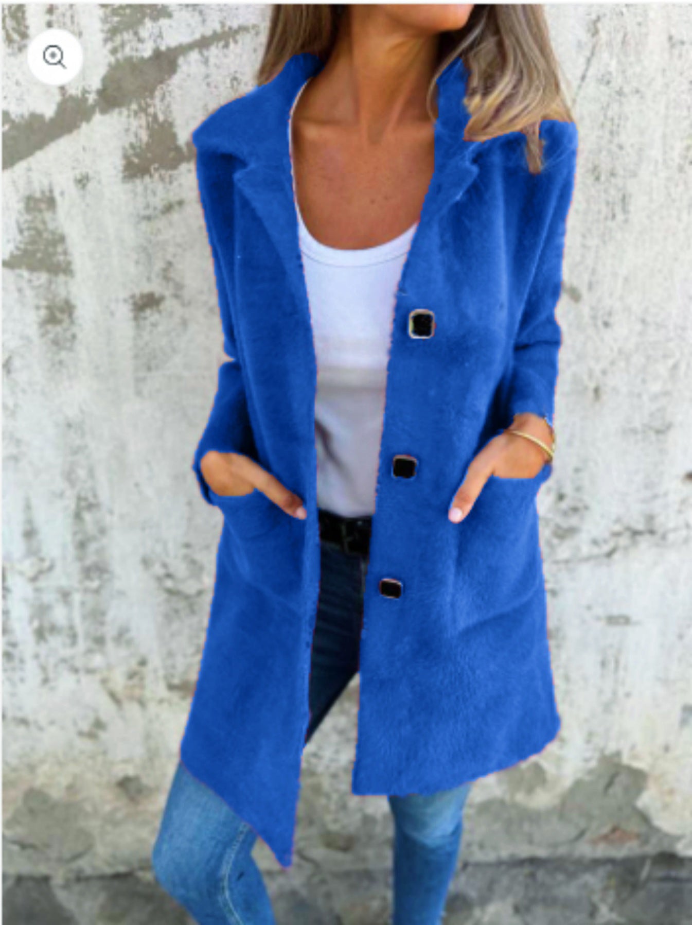 Sleek Single-Breasted Polo Collar Coat