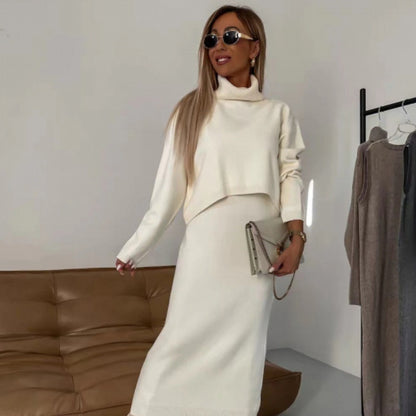 Elegant Two-Piece Knitwear Ensemble
