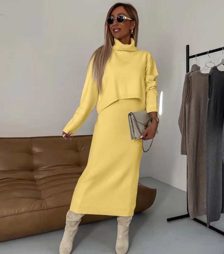 Elegant Two-Piece Knitwear Ensemble