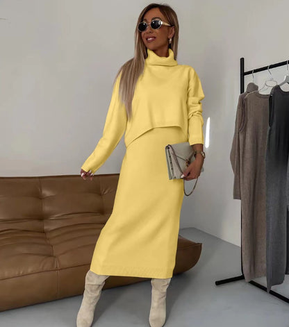 Elegant Two-Piece Knitwear Ensemble