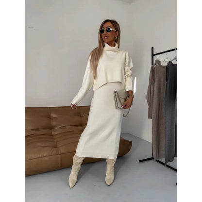 Elegant Two-Piece Knitwear Ensemble