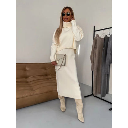 Elegant Two-Piece Knitwear Ensemble