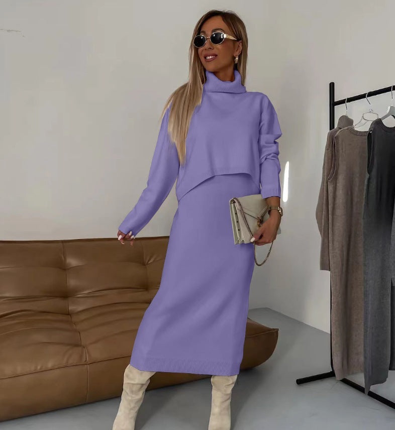 Elegant Two-Piece Knitwear Ensemble