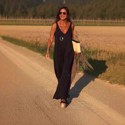 Elegant V-Neck Spaghetti Strap Dress